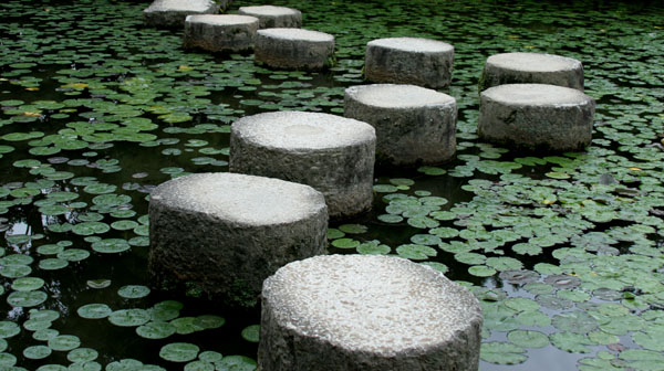 They're stepping stones. You know. Symbolic of, like, progress, or whatever...