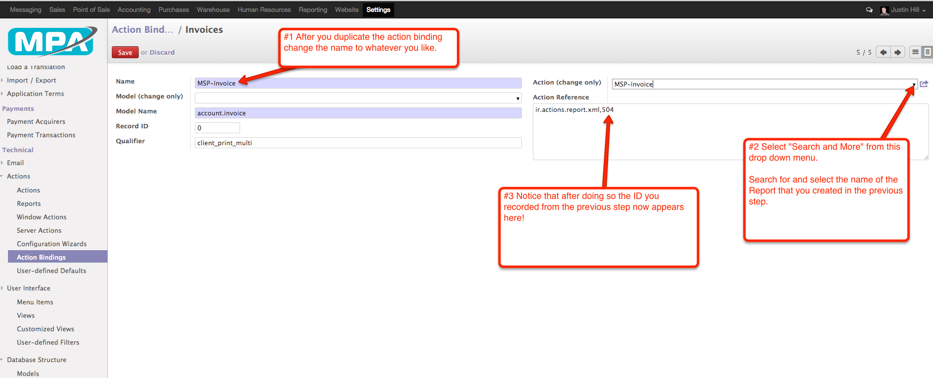 04 - Create the Action Binding